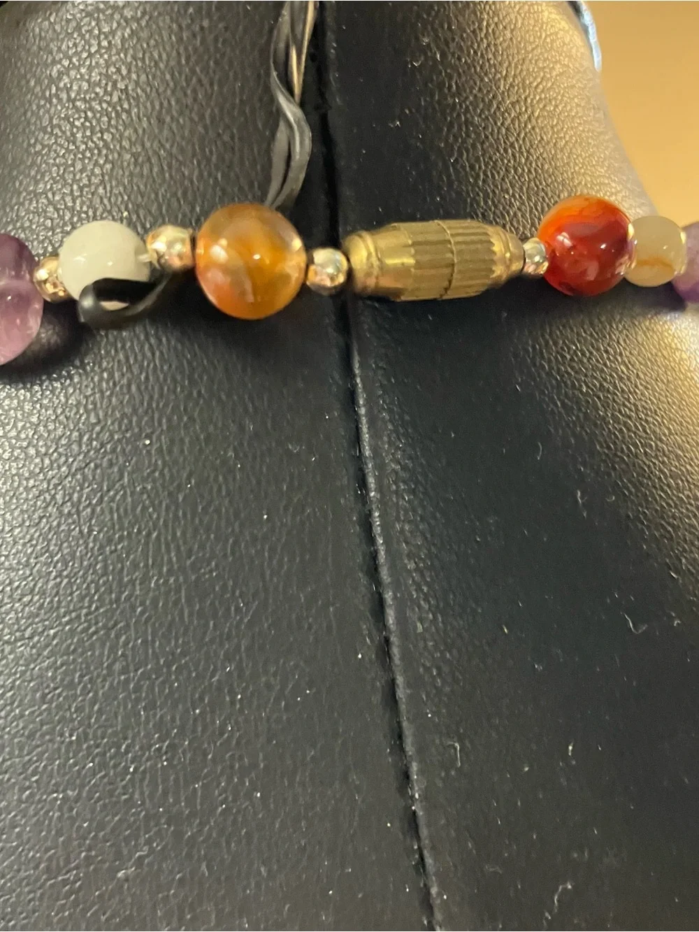 Vintage Mixed Natural Semi-Precious Gemstone Nugget Necklace Boho 26”
